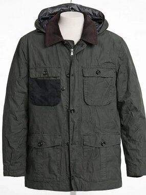 NWT Banana Republic Utility Field Jacket Military Olive Chore Coat Bomber SMALL